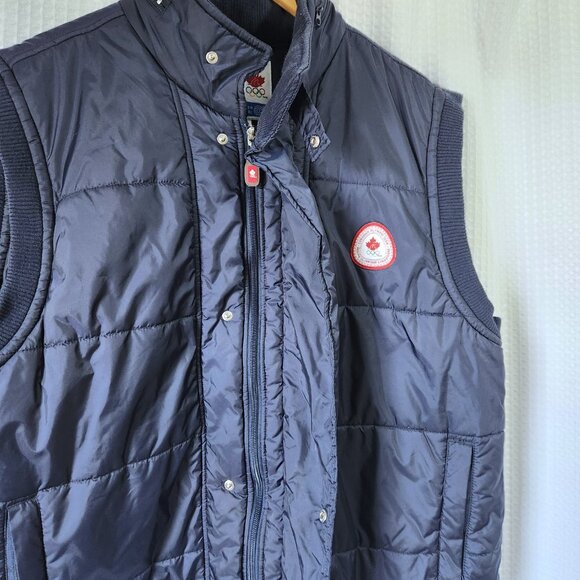 Canadian Olympic Team Puffer Vest Men's XL Quilted Hooded Pockets HBC 2006 - Picture 9 of 13